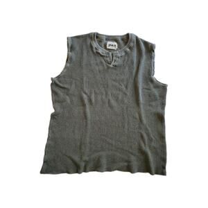 Pact Mens S Waffle Knit Henley Sustainable Grunge Alternative Sweater Vest Tank